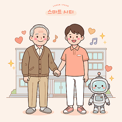 손 디자인 할아버지 행복 음표 일러스트 가족 손자 함께함 기술 스마트라이프 사람 건물 일상 친구 기계 하트 스마트 로봇 세대 국내일러스트 AI파일 모양 라이프스타일 건축물 기호 노년 남자 감정 음악 컨셉 관계 라이프 신체부위 손주 파일형식 벡터