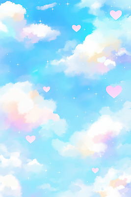 JPG 구름 분홍색 컬러 백그라운드 일러스트 자연 하늘 밝음 사랑 공중 여름 파란색 꿈 하트 신비 순수 캔버스 뷰티풀 상상력 국내일러스트 AI일러스트 AI콘텐츠 자연요소 모양 계절 감정 컨셉 생태계 파일형식