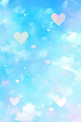 JPG 모양 구름 디자인 감정 예술 컬러 하늘색 백그라운드 패턴 일러스트 하늘 사랑 장식 인테리어 하트 배열 그림 캔버스 부드러움 뷰티풀 국내일러스트 AI일러스트 AI콘텐츠 자연요소 무늬 파란색 감각 파일형식