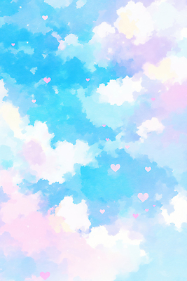 JPG 구름 디자인 감정 예술 분홍색 컬러 백그라운드 패턴 일러스트 자연 하늘 추상 사랑 풍경 파란색 하트 분위기 부드러움 창의성 국내일러스트 AI일러스트 AI콘텐츠 자연요소 모양 컨셉 무늬 감각 생태계 파일형식