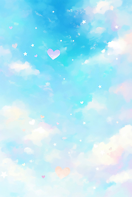 JPG 모양 구름 디자인 감정 별 분홍색 컬러 백그라운드 일러스트 자연 하늘 밝음 사랑 파란색 하트 마음 장면 뷰티풀 청량 국내일러스트 AI일러스트 AI콘텐츠 자연요소 생태계 파일형식