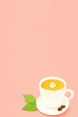 JPG 커피 음료 음식 분홍색 잎 일러스트 아침 휴식 디저트 따뜻함 일상 컵 거품 카페 원두 마시기 하트 즐거움 오후 카페라떼 좋음 국내일러스트 AI일러스트 AI콘텐츠 주간 모양 식물 식기 감정 컬러 컨셉 모션 라이프 상점 라떼 파일형식