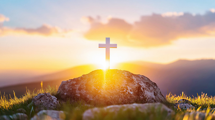 JPG 편집이미지 종교 상징 십자가 자연 하늘 산 풍경 빛 일출 일몰 정상 이미지편집 AI컴퓨터그래픽 AI콘텐츠 노을 생태계 파일형식