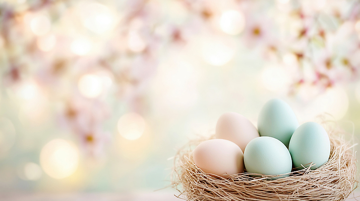 JPG 편집이미지 사계절 컬러 자연 나뭇잎 부활절 장식 빛 인테리어 계란 축제 봄 벚꽃 관찰 둥지 오브젝트 부활절계란 보케 이미지편집 AI컴퓨터그래픽 AI콘텐츠 디자인 계절 기념일 꽃 잎 모션 알 생태계 파일형식