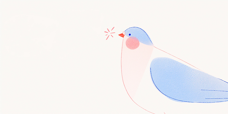 JPG 모양 동물 디자인 음악 분홍색 컬러 백그라운드 일러스트 상상 자연 조류 파란색 소리 표현 입 그림 창의력 국내일러스트 AI일러스트 AI콘텐츠 문화예술 신체부위 생태계 파일형식