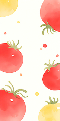 JPG 식물 디자인 음식 백그라운드 패턴 토마토 채소 과일 일러스트 자연 수채화 빨간색 여름 농장 농사 수확 흰색 점 그림 심플 색감 국내일러스트 AI일러스트 AI콘텐츠 계절 컬러 무늬 농업 생태계 파일형식