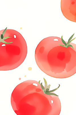 JPG 식물 디자인 백그라운드 농업 토마토 채소 과일 일러스트 재료 자연 수채화 건강 요리 빨간색 농작물 주방 신선 원형 그리기 그림 국내일러스트 AI일러스트 AI콘텐츠 도형 산업 컬러 모션 생태계 파일형식