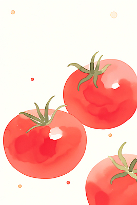 JPG 음식 백그라운드 토마토 채소 일러스트 재료 자연 수채화 건강 요리 빨간색 농작물 농장 정원 농사 신선 시장 비타민 국내일러스트 AI일러스트 AI콘텐츠 컬러 농업 생태계 영양소 파일형식