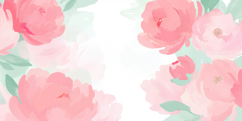 JPG 디자인 꽃 화초 분홍색 컬러 백그라운드 패턴 일러스트 자연 수채화 장식 초록색 장미 공간 그림 장면 조화 뷰티풀 소프트 국내일러스트 AI일러스트 AI콘텐츠 식물 무늬 생태계 파일형식
