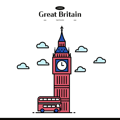 디자인 문화 컬러 여행 백그라운드 일러스트 영국 거리 대중교통 건물 공간 도시 시계탑 그림 런던 빅벤 이층버스 랜드마크 국내일러스트 AI파일 건축물 유럽 교통수단 버스 탑 파일형식 벡터
