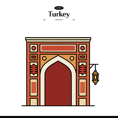 전통 디자인 건축 문화 예술 상징 컬러 여행 패턴 일러스트 가정 조명 그래픽 장식 문 역사 구조물 아치 랜드마크 튀르키예 국내일러스트 AI파일 아시아 무늬 파일형식 벡터