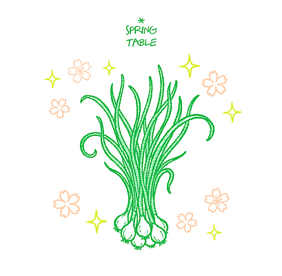 식물 디자인 꽃 예술 상징 컬러 백그라운드 일러스트 자연 식탁 탁자 따뜻함 장식 초록색 봄 작업 오브젝트 그림 손그림 파 봄나물 국내일러스트 AI파일 계절 가구 채소 생태계 나물 파일형식 벡터