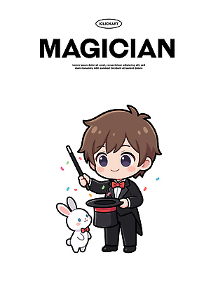 동물 캐릭터 남자 일러스트 웃음 턱시도 귀여움 공연 마술 마법사 마술사 흰색 토끼 그림 장면 마법봉 스타일 국내일러스트 AI파일 컬러 컨셉 포유류 표정 사람 정장 이벤트 반려동물 파일형식 벡터