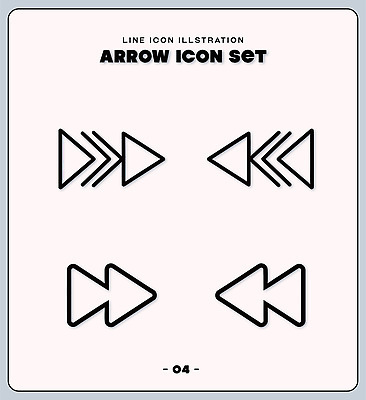 모양 아이콘 편집 디자인 화살표 선 표시 그래픽 세트 방향 심플 2D아이콘 AI파일 파일형식 벡터