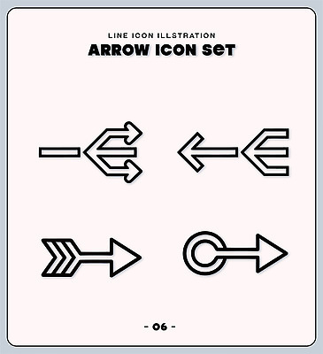 도형 아이콘 디자인 화살표 선 표시 그래픽 세트 표현 선택 오른쪽 방향 왼쪽 2D아이콘 AI파일 컨셉 파일형식 벡터