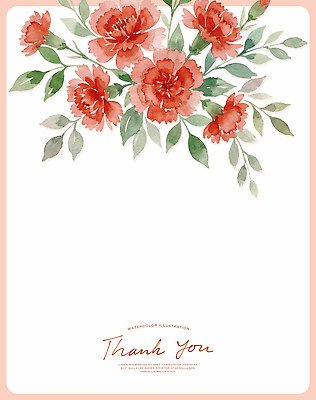 식물 기념일 꽃 감정 컬러 결혼 무늬 오브젝트 파일형식 감사 디자인 수채화 잎 예술 그래픽 장식 문구용품 백그라운드 표현 패턴 창작 창의성 생일 결혼식 일러스트 국내일러스트 PSD 빨간색 카네이션 카드