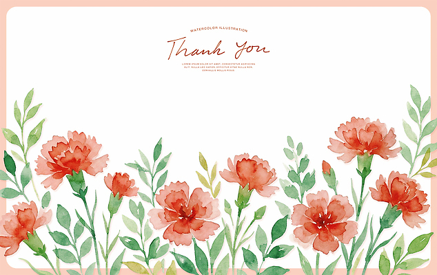 식물 기념일 꽃 감정 컬러 컨셉 오브젝트 생태계 파일형식 수채화 감사 디자인 잎 빨간색 자연 그림 배열 문구용품 선물 이벤트 장식 모임 생일 특별함 축하 일러스트 국내일러스트 PSD 카네이션 카드