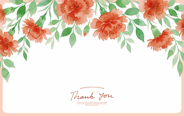 PSD 손글씨 디자인 꽃 감정 예술 백그라운드 잎 일러스트 자연 수채화 이벤트 그래픽 장식 빨간색 카드 메시지 카네이션 감사 테마 국내일러스트 식물 컬러 생태계 파일형식