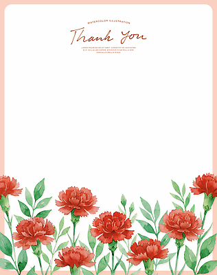 식물 기념일 꽃 감정 컬러 컨셉 이벤트 오브젝트 파일형식 프로포즈 감사 백그라운드 생일 편지 디자인 수채화 장식 메시지 선물 축하 테마 문구용품 일러스트 국내일러스트 PSD 빨간색 카네이션 카드