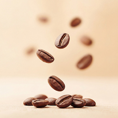 JPG 편집이미지 커피 음료 음식 컬러 백그라운드 콩 바닥 공중 갈색 카페 원두 맛 향 로스팅 편집실사 AI컴퓨터그래픽 AI콘텐츠 컨셉 곡류 상점 CG 파일형식