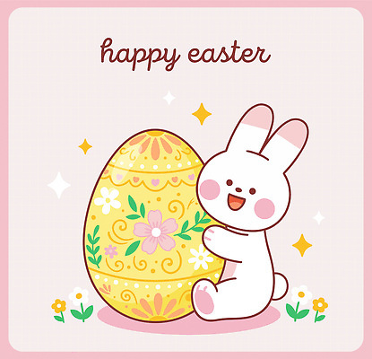 식물 계절 기념일 감정 컬러 컨셉 포유류 부활절 이벤트 반려동물 계란 알 파일형식 벡터 토끼 꽃 장식 귀여움 분홍색 즐거움 설렘 축제 전통 생일 봄 동물 캐릭터 일러스트 AI파일 부활절계란 국내일러스트