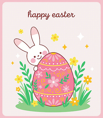 캐릭터 디자인 꽃 분홍색 백그라운드 일러스트 자연 부활절 그래픽 장식 계란 축하 토끼 부활절계란 장면 숨기 Smiling 국내일러스트 AI파일 식물 기념일 컬러 컨셉 포유류 모션 반려동물 알 생태계 파일형식 벡터