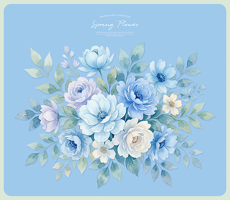 PSD 식물 디자인 꽃잎 꽃 예술 컬러 백그라운드 잎 일러스트 자연 수채화 그래픽 장식 파란색 물감 봄 흰색 빈티지 작품 조화 뷰티풀 국내일러스트 계절 컨셉 미술 미술도구 생태계 파일형식