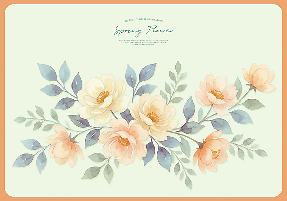 PSD 식물 디자인 꽃잎 꽃 예술 컬러 잎 패턴 일러스트 자연 수채화 장식 봄 빈티지 배열 장면 화사함 뷰티풀 수목 창작 국내일러스트 계절 컨셉 무늬 생태계 파일형식