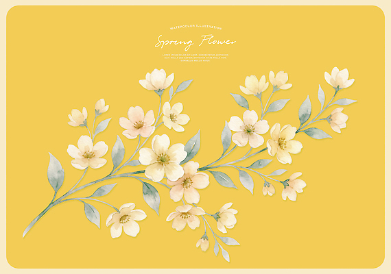 PSD 식물 디자인 꽃잎 꽃 감정 예술 컬러 꽃다발 잎 일러스트 봄꽃 자연 생명 수채화 봄 원근감 빈티지 그림 노란배경 뷰티풀 색감 국내일러스트 계절 뷰포인트 백그라운드 컨셉 노란색 생태계 파일형식