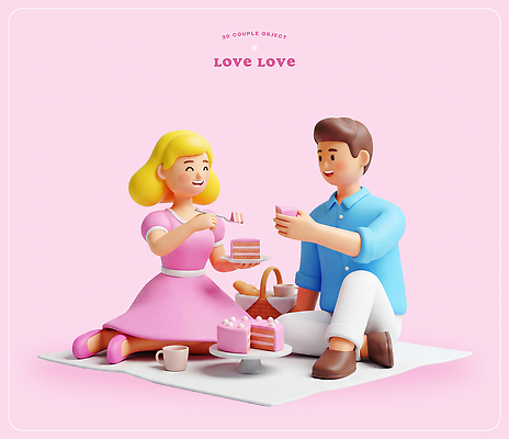 PSD 편집이미지 커플 행복 데이트 디저트 대화 사랑 미소 친구 소풍 케이크 봄 소중 즐거움 돗자리 공유 오후 편집3D 계절 감정 음식 컨셉 관계 표정 말하기 야외활동 3D 파일형식