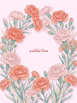 식물 꽃 감정 컨셉 이벤트 파일형식 카네이션 디자인 화환 감사 메시지 백그라운드 컬러 그림 장식 화려 조화 화분 기념일 소중 행복 사랑 선물 일러스트 국내일러스트 PSD