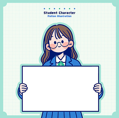 캐릭터 학생 손 디자인 여학생 교육 행복 교복 일러스트 학교 청소년 휴식 표정 미소 소녀 전시 그림 창의력 디지털아트 국내일러스트 AI파일 옷 여자 감정 어린이 컨셉 사람 신체부위 파일형식 벡터