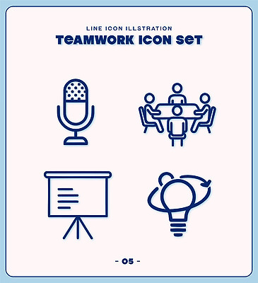 아이콘 디자인 비즈니스 전구 회의 협력 아이디어 사람 그래픽 발표 마이크 소통 브레인스토밍 2D아이콘 AI파일 음향기기 컨셉 파일형식 벡터