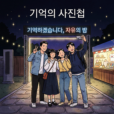 JPG 일러스트 모션 조명 기념 함께함 웃음 이벤트 여러명 친구 공간 만남 자유 역사 추억 앨범 즐거움 포토존 국내일러스트 AI일러스트 AI콘텐츠 감정 다수 컨셉 관계 표정 사람 파일형식