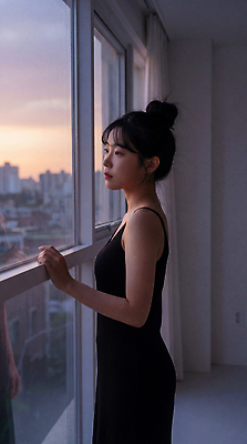 JPG 편집이미지 여자 생각 풍경 빛 햇빛 고요 일몰 방 도시 고독 창가 뷰티풀 순간 자취 의료성형뷰티 싱글라이프 편집실사 AI인물포토 AI콘텐츠 라이프스타일 감정 창문 사람 태양 노을 CG 파일형식 AI포토