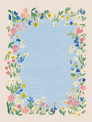 JPG 디자인 꽃 예술 컬러 백그라운드 일러스트 자연 하늘 색연필 수채화 프레임 장식 여름 봄 오브젝트 그림 원예 손그림 화사함 국내일러스트 AI일러스트 AI콘텐츠 식물 계절 컨셉 학용품 취미 생태계 파일형식