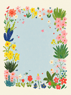 JPG 나무 손글씨 디자인 계절 꽃 예술 컬러 백그라운드 패턴 일러스트 자연 프레임 장식 여름 편지 그림 뷰티풀 창작 콘텐츠 국내일러스트 AI일러스트 AI콘텐츠 식물 무늬 생태계 파일형식