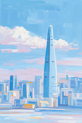 JPG 일러스트 자연 하늘 서울 한국 풍경 건물 관광지 일출 탑 일몰 회색 도시 높이 벽화 그림 스카이라인 국내일러스트 AI일러스트 AI콘텐츠 건축물 아시아 컬러 여행 노을 생태계 파일형식