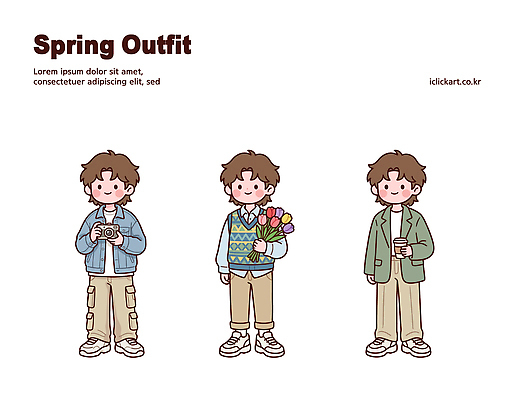 캐릭터 옷 패션 남자 꽃 감정 여유 음료 꽃다발 일러스트 모션 대화 친구 카메라 사진촬영 봄 즐거움 봄옷 스타일 국내일러스트 AI파일 식물 계절 관계 말하기 사람 전자제품 촬영 파일형식 벡터
