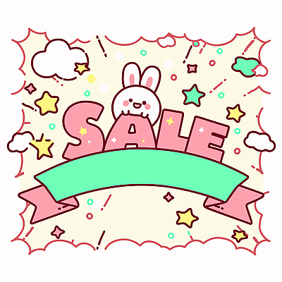 자연요소 컨셉 포유류 이벤트 반려동물 파일형식 벡터 세일 토끼 문자 별 디자인 컬러 그림 알림 소비 마케팅 쇼핑 판매 상품 프로모션 귀여움 국내일러스트 AI파일 일러스트