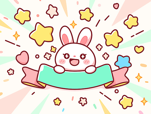자연요소 모양 기념일 감정 포유류 표정 반려동물 파일형식 벡터 토끼 깃발 별 하트 그림 즐거움 캐릭터 장신구 웃음 표현 컬러 디자인 그래픽 생일 장식 국내일러스트 AI파일 일러스트
