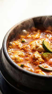 JPG 편집이미지 전통 한식 음식 호박 요리 식사 뜨거움 뚝배기 국물 끓이기 순두부찌개 편집실사 AI포토 AI콘텐츠 채소 모션 찌개 CG 파일형식