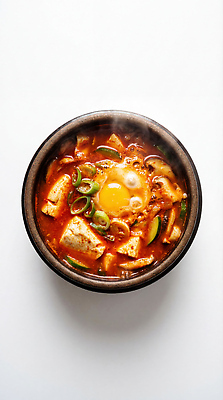 JPG 편집이미지 그릇 한식 한국 요리 계란 식사 찌개 매움 순두부찌개 편집실사 AI포토 AI콘텐츠 식기 아시아 음식 알 맛 CG 파일형식