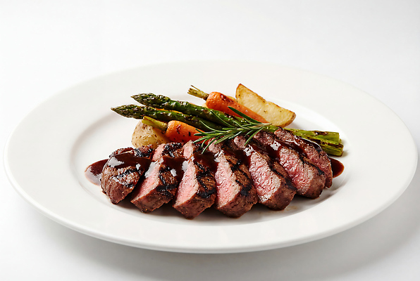 JPG 편집이미지 접시 음식 감자 육류 스테이크 요리 식사 당근 아스파라거스 편집실사 AI포토 AI콘텐츠 식기 채소 식재료 뿌리채소 서양음식 CG 파일형식