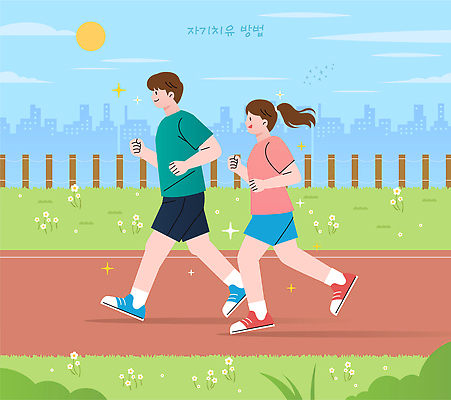 공원 여자 남자 일러스트 건강 일상 친구 운동복 달리기 운동 즐거움 국내일러스트 AI파일 옷 공공시설 감정 관계 모션 사람 라이프 파일형식 벡터