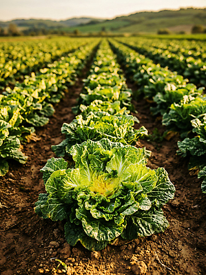 JPG 식물 편집이미지 줄 밭 농업 채소 자연 농작물 햇빛 농장 환경 농사 수확 시골 양배추 봄동 편집실사 AI포토 AI콘텐츠 산업 태양 CG 생태계 파일형식