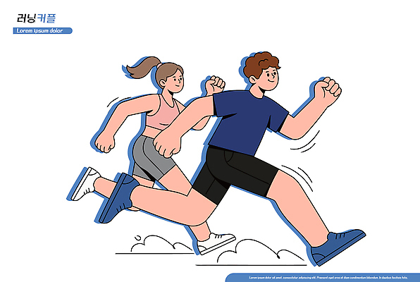 옷 공공시설 컨셉 관계 모션 건강 사람 운동 파일형식 벡터 달리기 남자 여자 운동복 연습 친구 스포츠 활발 시간 힘 헬스 에너지 거리 공원 짐 그룹 국내일러스트 일러스트 AI파일 커플 러닝