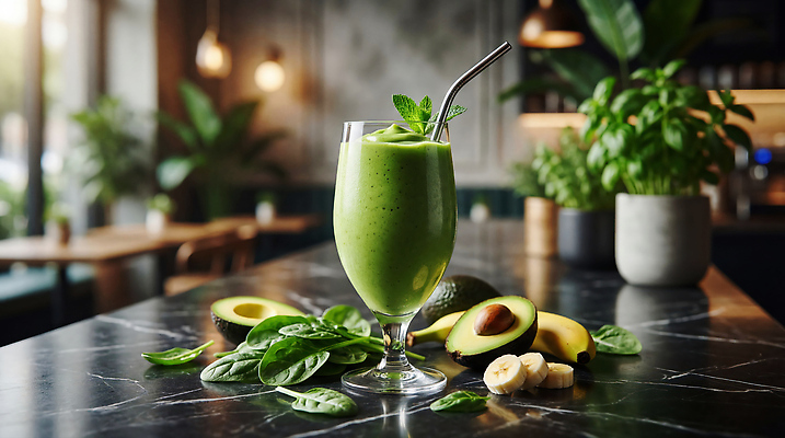 JPG 식물 편집이미지 음료 음식 백그라운드 재료 자연 탁자 잔 바나나 건강 초록색 식사 카페 아보카도 스무디 그린스무디 편집실사 AI포토 AI콘텐츠 식기 컬러 가구 과일 상점 CG 생태계 파일형식