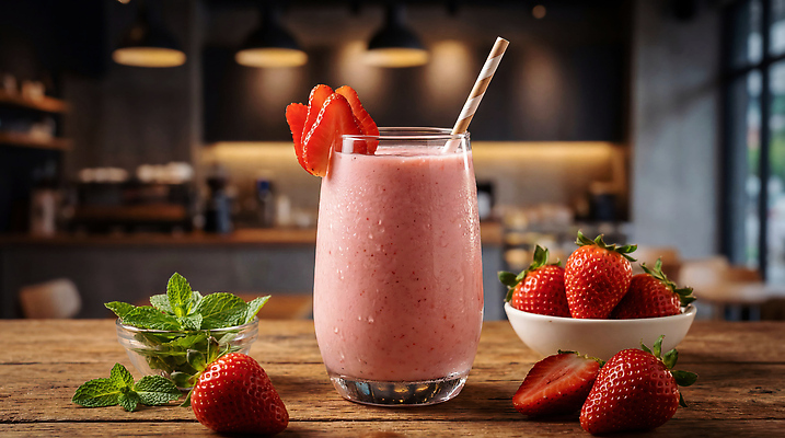 JPG 편집이미지 여유 음료 과일 탁자 딸기 디저트 잔 카페 신선 시간 체험 스무디 딸기스무디 편집실사 AI포토 AI콘텐츠 식기 감정 음식 가구 컨셉 상점 CG 파일형식