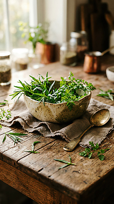 JPG 편집이미지 그릇 음식 채소 식재료 자연 주방용품 건강 요리 주방 신선 허브 향신료 레시피 나무탁자 편집실사 AI포토 AI콘텐츠 식물 식기 생활용품 탁자 CG 생태계 향미료 파일형식